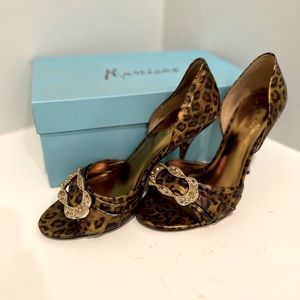 Marciano Brown Leopard Stilettos - size 6.5